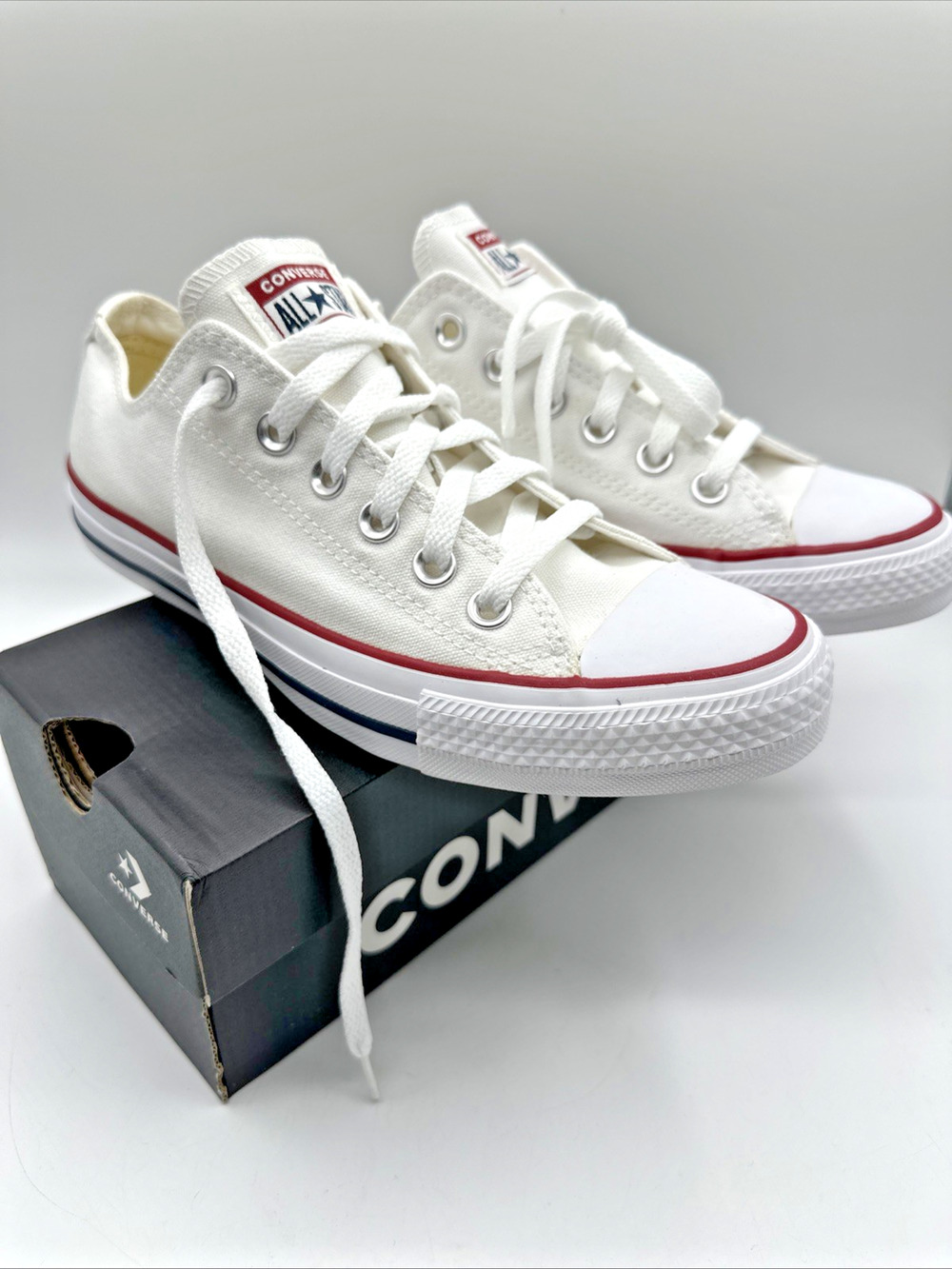Converse Chuck Taylor All Star OX Optical White M7652 Women 7.5 Men 5.5 New